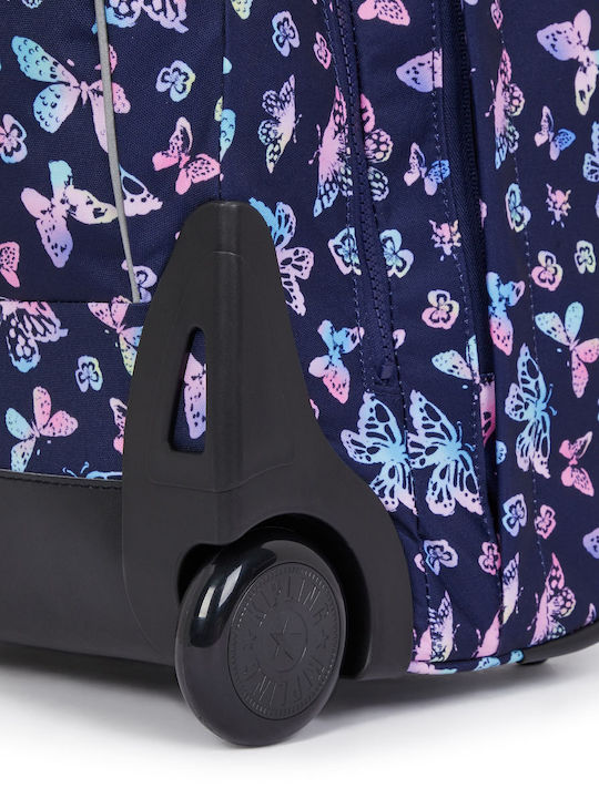 Раница с количка Kipling за лаптоп 15" Sari Butterfly Fun