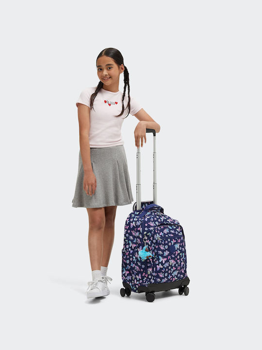 Раница с количка Kipling за лаптоп 15" Sari Butterfly Fun