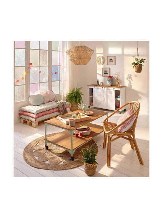 Atmosphera Outdoor Living Room Rug Round Made of Natural Jute Diameter 80cm