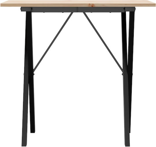 Tisch Speisesaal aus Massivholz & Metall Coffee 80x50x75cm