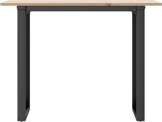 Table Dining Room from Solid Wood & Metal Coffee 100x50x75cm