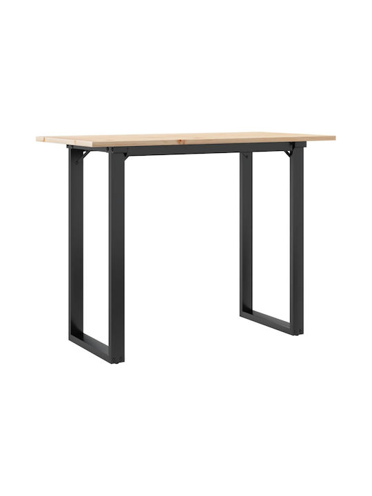 Table Dining Room from Solid Wood & Metal Coffee 100x50x75cm