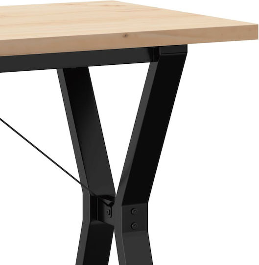 Table Dining Room from Solid Wood & Metal Coffee 100x50x75.5cm