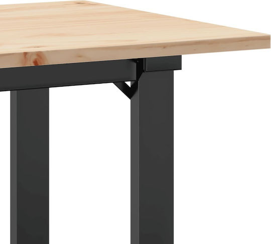 Table Dining Room from Solid Wood & Metal Coffee 100x50x75cm