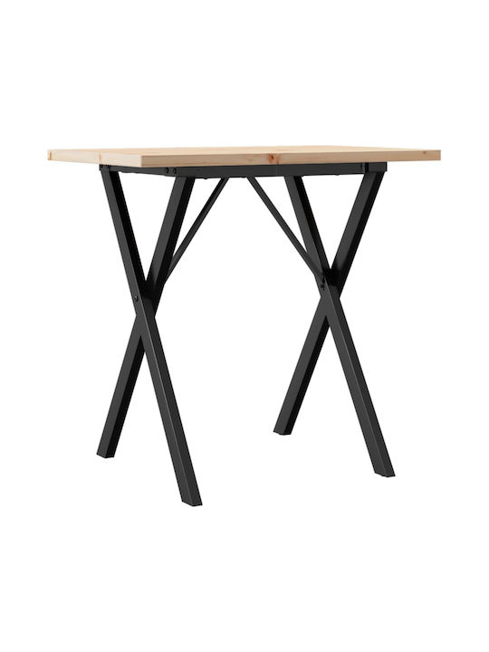 Table Dining Room from Solid Wood & Metal Coffee 80x50x75.5cm