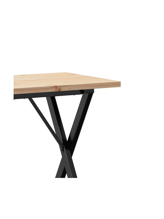 Table Dining Room from Solid Wood & Metal Coffee 80x50x75.5cm