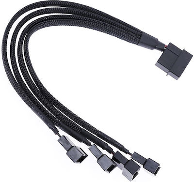 No Brand Y-splitter Fan Molex To 4x4pin 0.3m Black 18322