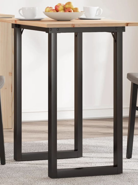 Table Dining Room from Solid Wood & Metal Coffee 80x50x75.5cm