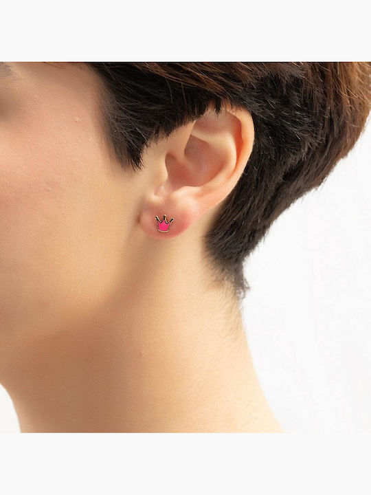 Eforo Златни Studs Коронки от Сребро