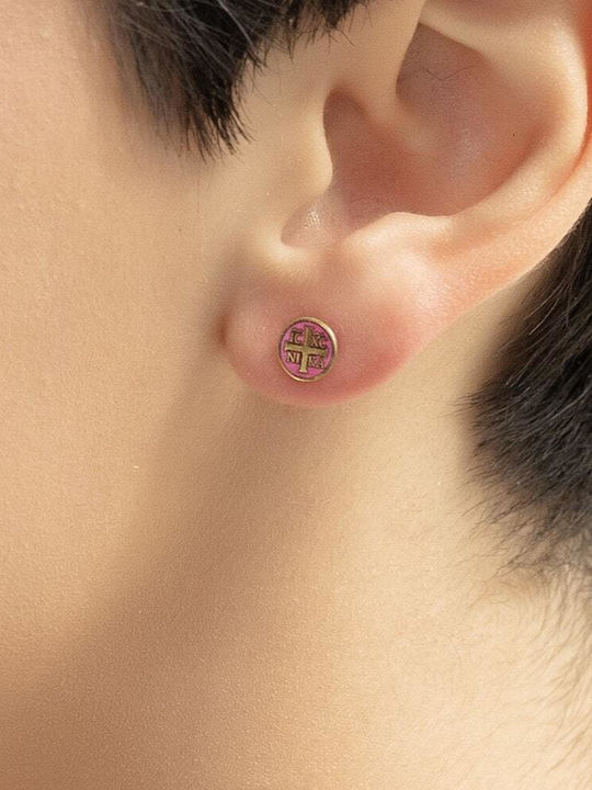 Eforo Gold Plated Kids Earrings Studs from Silver