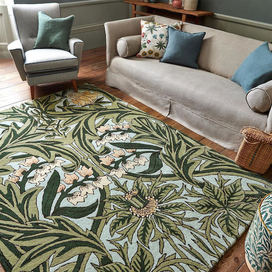 Morris & Co Bluebell Covor Rectangular Frunzuliță Arbour Green