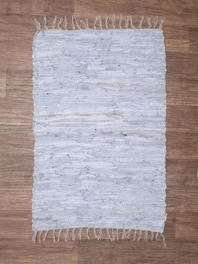Viopros Χαλί Τζακιού Δερμάτινο 60x90cm Γκρι ανοιχτό