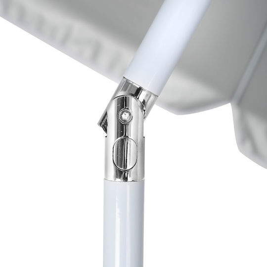 Estia Save the Aegean Folding Beach Umbrella Aluminum Diameter 2m with UV Protection and Air Vent Serene Shores