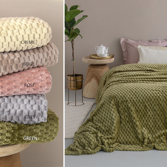Palamaiki Aster Fleece Single Blanket 160x220cm Green
