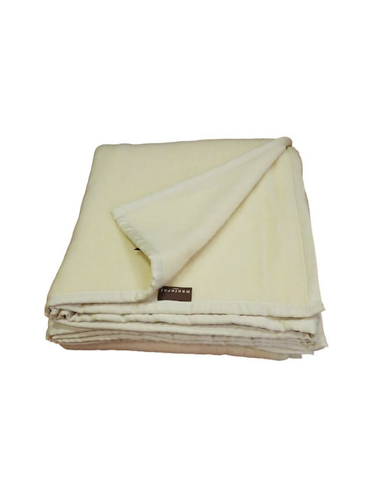 Manterol Casa Roma Blanket Woolen Queen 220x240cm. Ecru