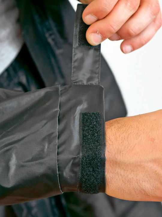 Adiavroxo (Work Aprons & Sleeves) Set impermeabil pentru pantaloni și jachetă de motocicletă pentru bărbați Negru Culoare