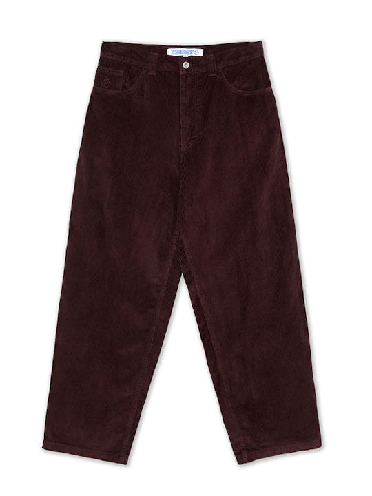 Polar Men's Trousers in Tapered Line Burgundy