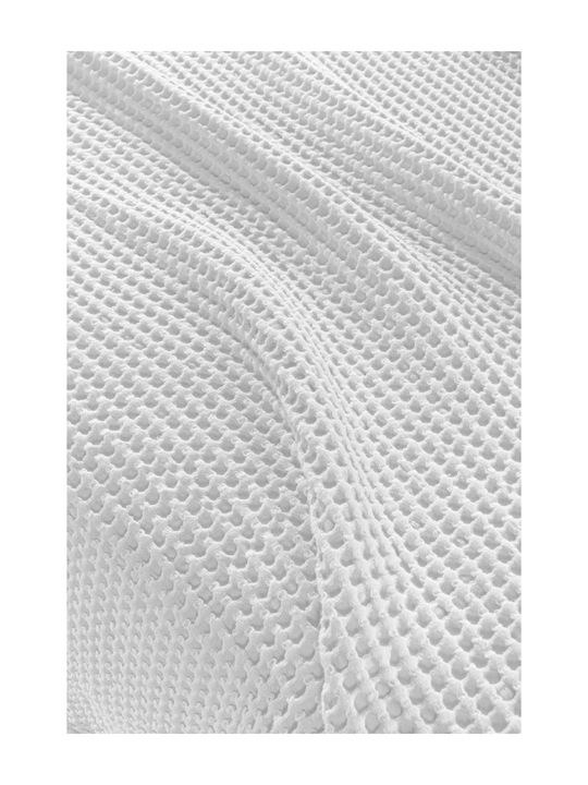 Guy Laroche Eternity Piqué Decke Einzeln 160x240cm Snow Weiß