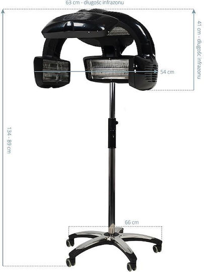 Professional Mobile Infrazon Hair Salon 1600watt Black 0133163