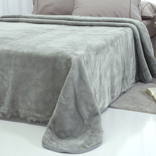 SB Home Tyrol Velvet Single Blanket 160x220cm Grey