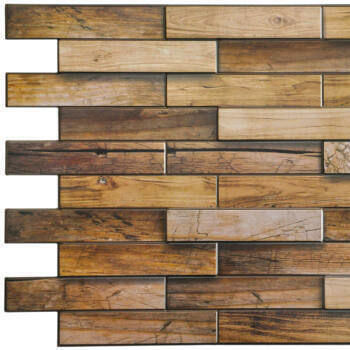 Panouri Decorative 3D Din PVC Cu Adeziv Almond Maro 98x48x0.3cm