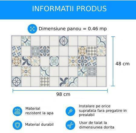 Panouri Decorative 3D Din PVC Cu Adeziv Morocco Alb 98x48x0 3cm