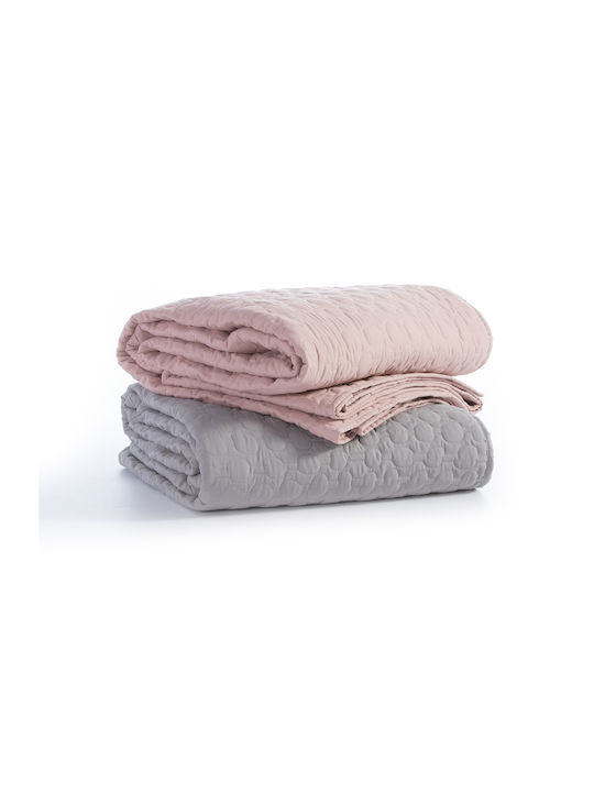 Nef-Nef Homeware Candy Tagesdecke Übergröße Mikrofaser Rose 230x240cm