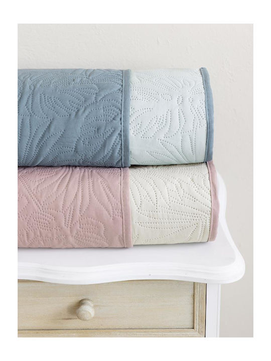 Nima Natara Coverlet Single Microfiber Light Beige / Rose Pink 160x240cm