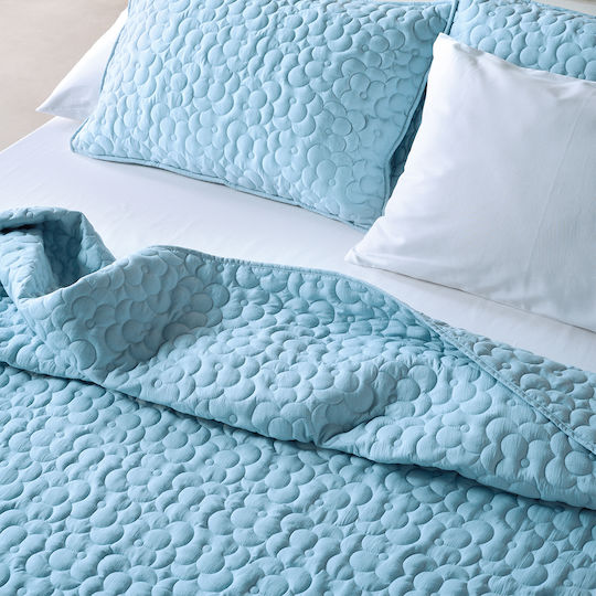 Kentia Polenta Κουβερλί Υπέρδιπλο Microfiber 19 Ciel 240x220cm