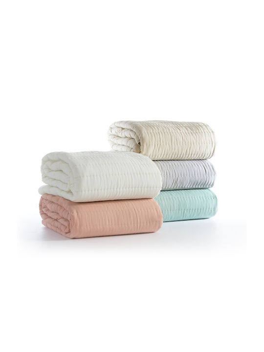 Nef-Nef Homeware Colorfull Tagesdecke Übergröße Mikrofaser Aqua 230x240cm