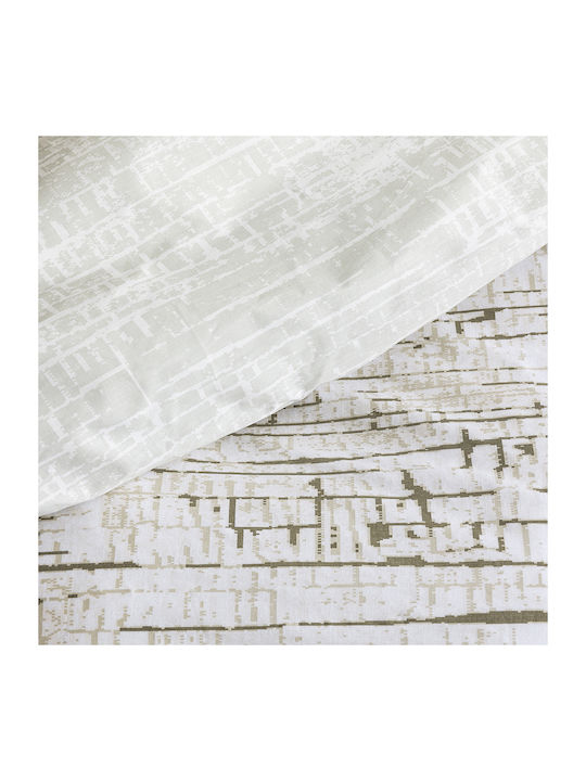 Nima Swipe Tagesdecke Einzelbett Baumwolle Beige 160x240cm