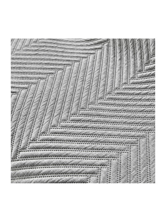 Guy Laroche Bone Σετ Κουβερλί Ημίδιπλο Microfiber Bone Grey 180x240cm 2τμχ