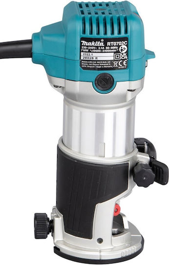 Makita RT0702C Einstechfräser 710W mit Geschwindigkeitsregelung und mit Absaugsystem