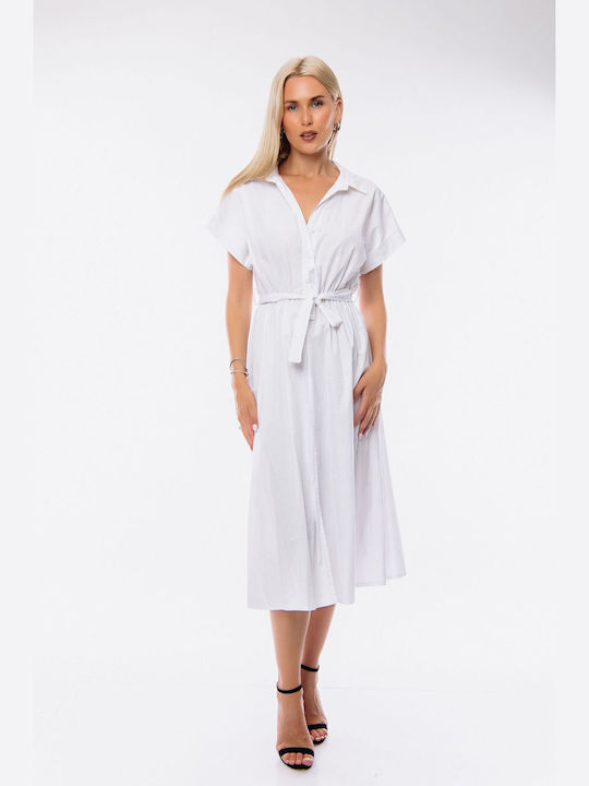 Dress Up Maxi Rochie White