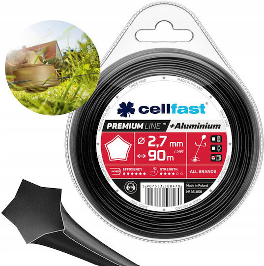 Cellfast Aluminum Star Brush Cutter Trimmer Line 2.7mm 90m