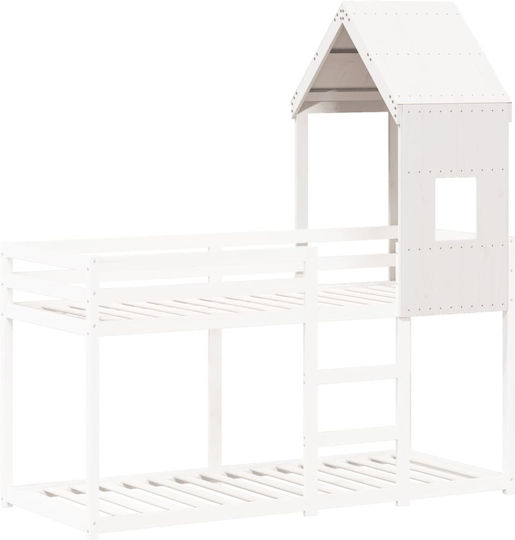 Bettgestell Bett Weiß 99x60x139.5cm