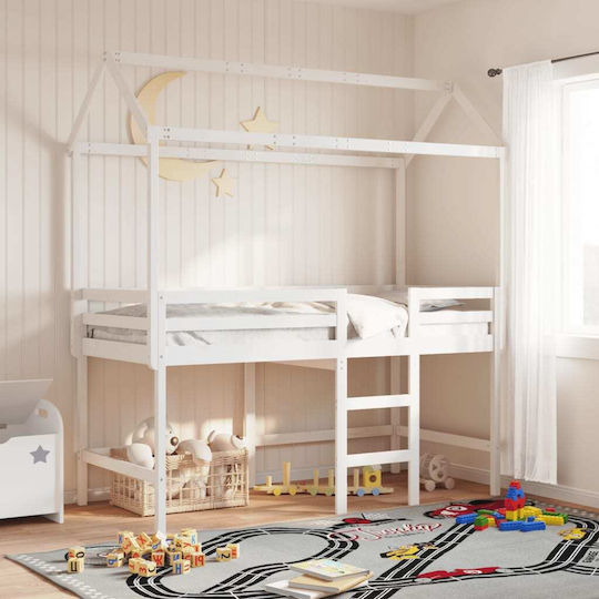 Bettgestell Bett Weiß 217x85.5x154cm