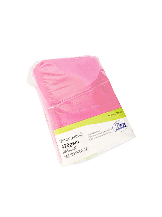 Dimcol 3010 Bathrobe with Hood Pink 420gr/m²