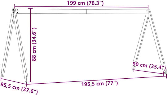 Bettgestell Bett Weiß 199x95.5x88cm