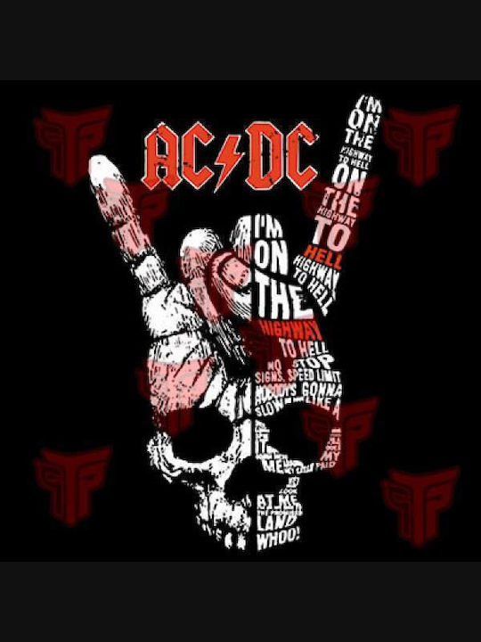 Мъжка памучна тениска Takeposition Acdc Highway To Hell черна 320-7516b-02