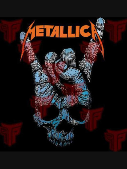 Ανδρικό Μπλουζάκι T-shirt Βαμβακερό Takeposition Metallica Μαύρο 320-7528b-02