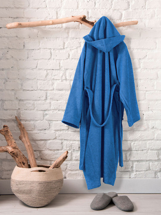 Guy Laroche Daily Μπουρνούζι με Κουκούλα Blue