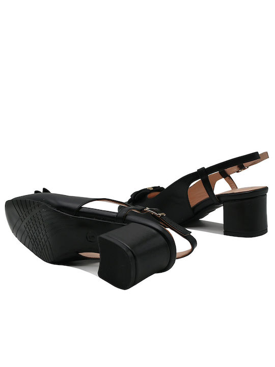 Moda Theo Black Heels with Strap