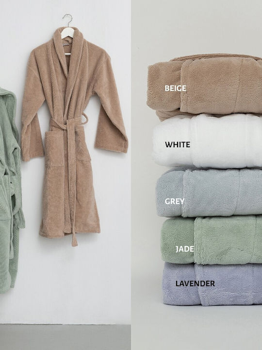 Palamaiki Simour Bathrobe with Collar Beige 300gr/m² 9-110317-001