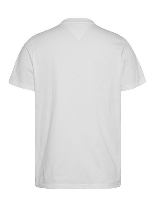 Tommy Hilfiger T-shirt Bărbătesc cu Mânecă Scurtă White