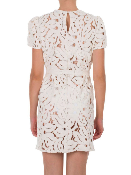 Milla Γυναικείο Κοντό Φόρεμα Παραλίας Λευκό