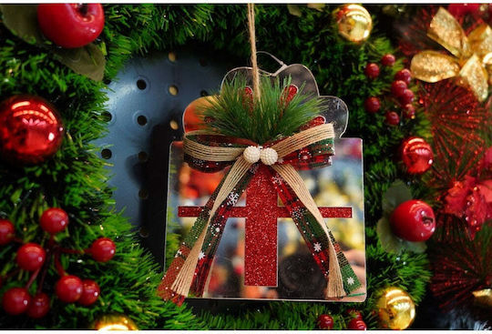 Hängendes Ornament Geschenk Weiß 15x14cm