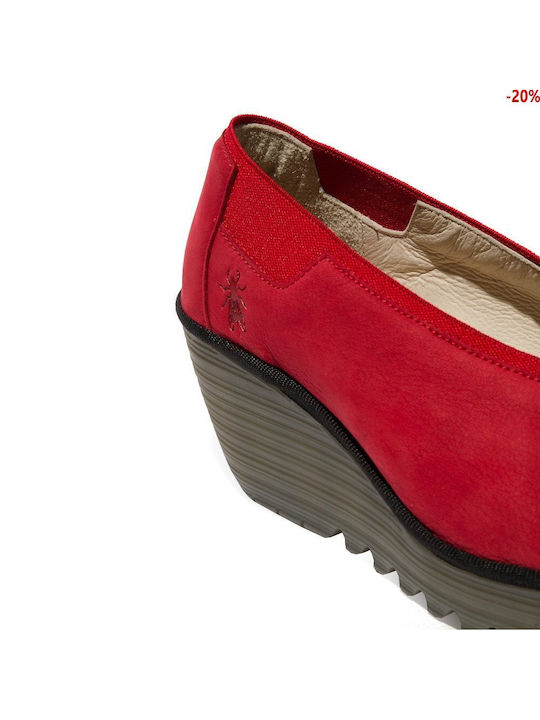 Fly London Piele Pantofi balerini pentru femei in Roșu Culori