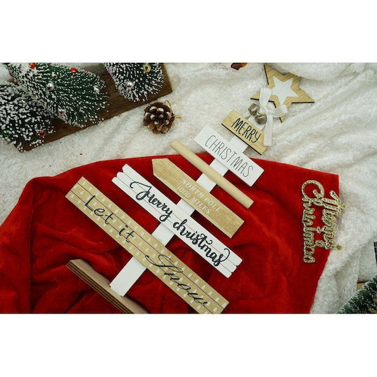 Christmas Decorative Wood Tree 36cm White