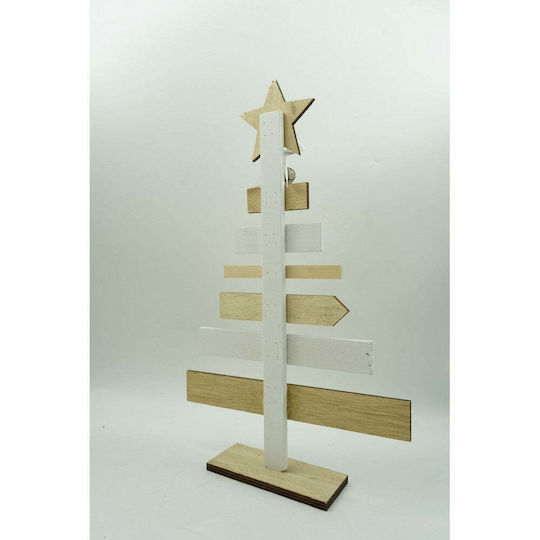 Christmas Decorative Wood Tree 36cm White